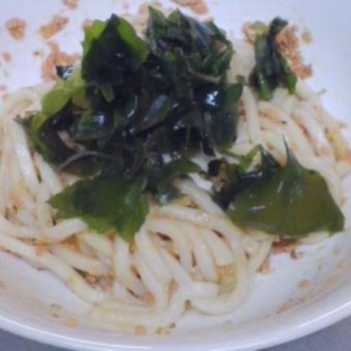 レンジで簡単　バター醤油うどん